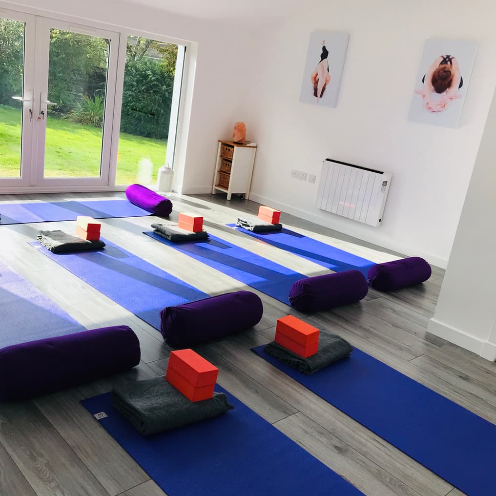 Inside our peaceful yoga studio